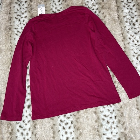 Carter’s Girl’s Burgundy Long Sleeve Top Size 12 - Picture 5 of 6